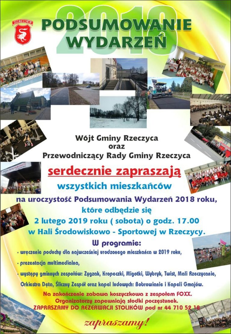 Podsumowanie Wydarzeń 2018 roku w gminie Rzeczyca
